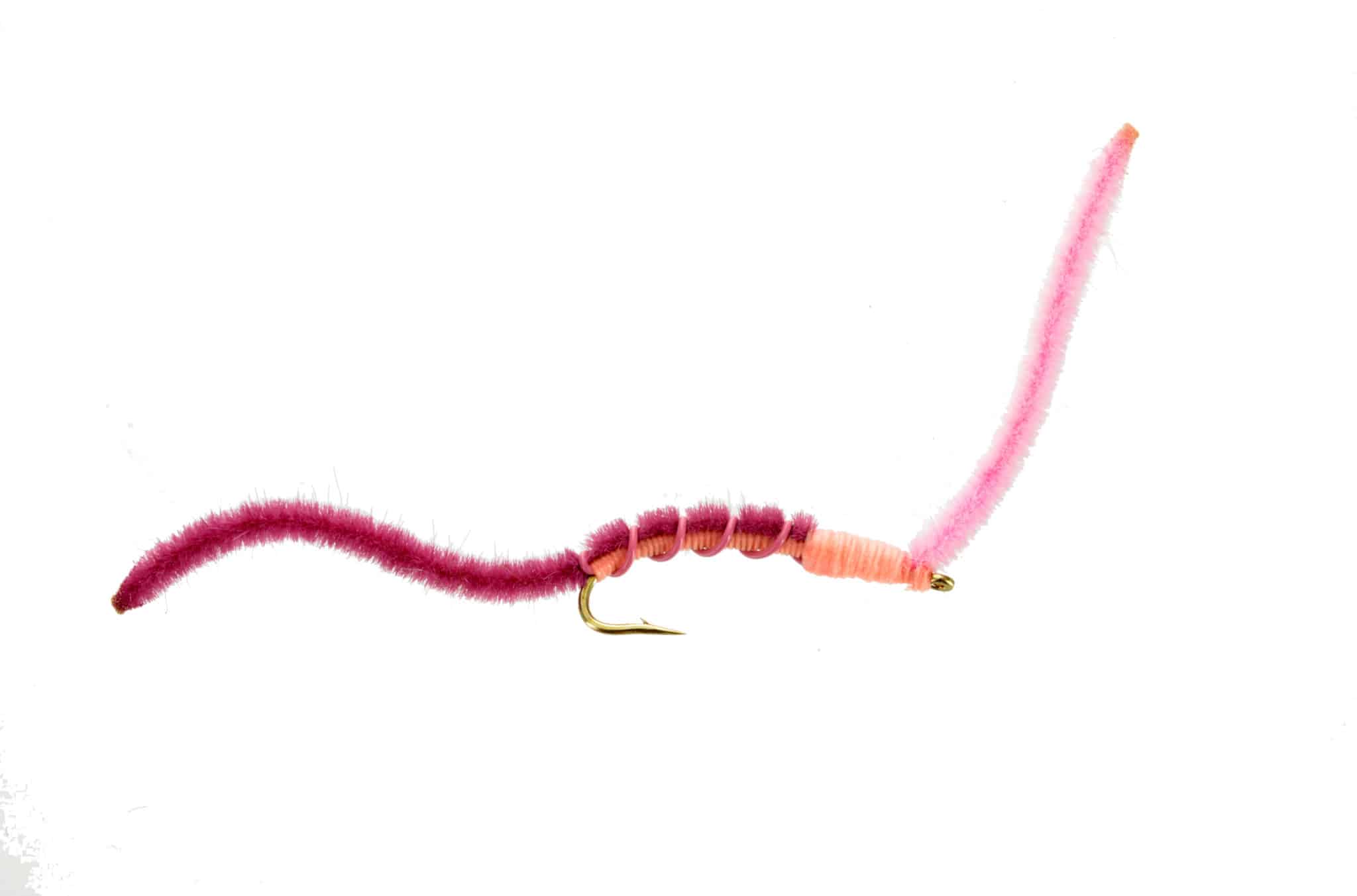 Two-Tone San Juan Worm Purple Pink - Bighorn Flies